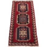 Semi-Antique Hand Knotted Caucasian Village Sculpted Carpet, ca. 1950's