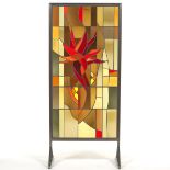 Stained Glass "Bird of Paradise Flower" Panel