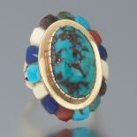 14k Native American Style Ring