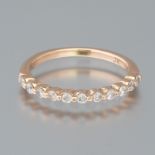 Ladies' Rose Gold and Diamond Band