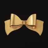 Ladies' Retro Gold Bow Pin/Brooch