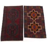 Two Fine Vintage Hand Knotted Turkoman Carpets