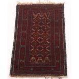 Antique Hand Knotted Balouch Carpet, ca. 1930's