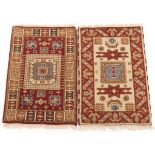 Two Fine Hand Knotted Caucasian Kazak Carpets