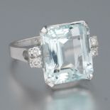 Ladies' Aquamarine and Diamond Ring