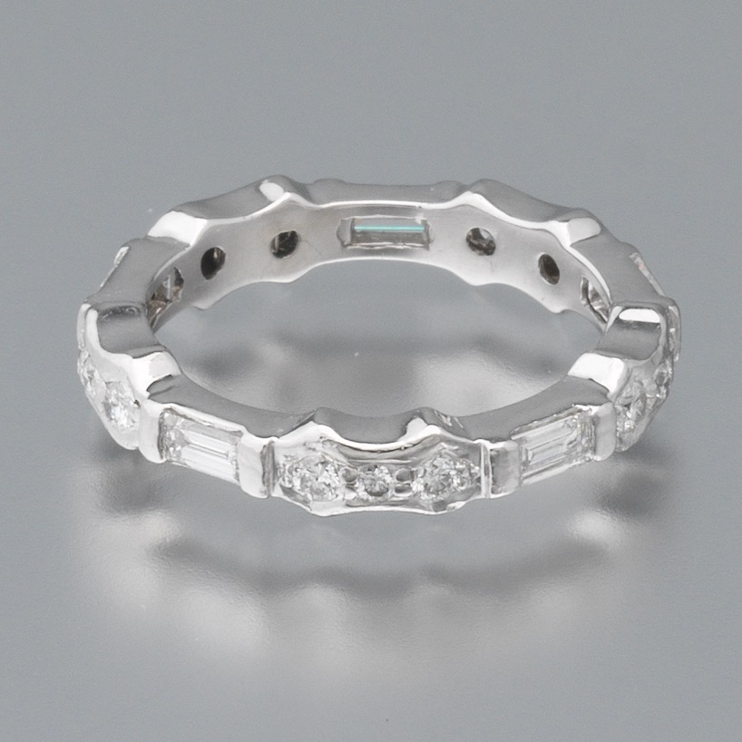 Ladies' Platinum and Diamond Eternity Band