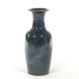 Chinese Large FlambÃ© Blue Glazed Ceramic Vase