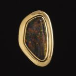 Ladies' Gold and 10ct Black Opal Pendant