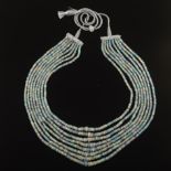 Ladies' White Opal Bead Necklace