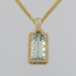 Ladies' Beryl and Diamond Pendant on Chain, AGL Report