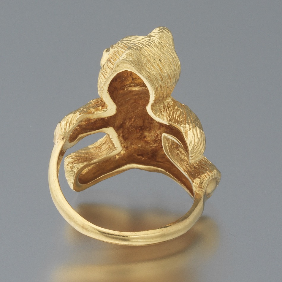 Ladies' Gold and Blue Sapphire Teddy Bear Ring - Image 5 of 8