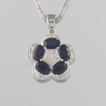 Ladies' Gold, Sapphire and Diamond Pendant