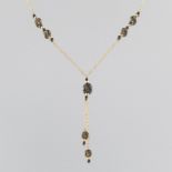 Ladies' Gold and Smoky Quartz Necklace