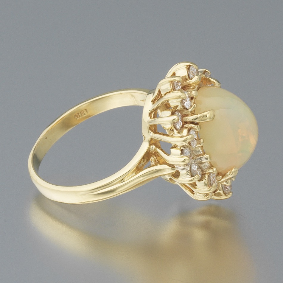 Ladies' Gold, Opal and Diamond Cocktail Ring - Image 6 of 7