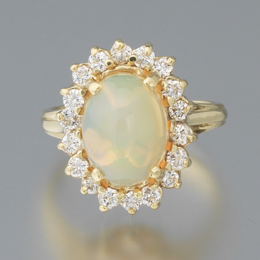 Ladies' Gold, Opal and Diamond Cocktail Ring - Image 3 of 7