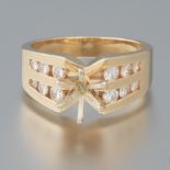 14k Gold and Diamond Stuller Ring Mount