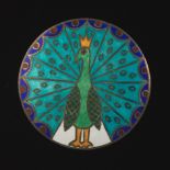 Ladies' Sterling Silver and Enamel Peacock Pin/Brooch