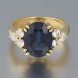 Ladies' 6.33 ct Sapphire and Diamond Ring