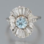 Ladies' Aquamarine and Diamond Ring