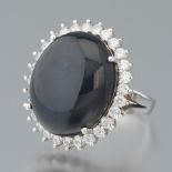 Ladies' Double Star Sapphire and Diamond Ring