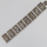 Ladies' 800 Silver Egyptian Deities Bracelet, ca. 1916-1946