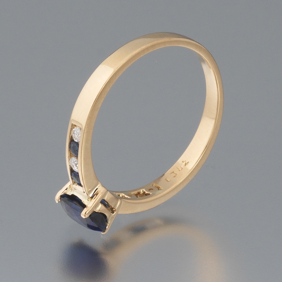 Ladies' Gold, Blue Sapphire and Diamond Ring - Image 7 of 7