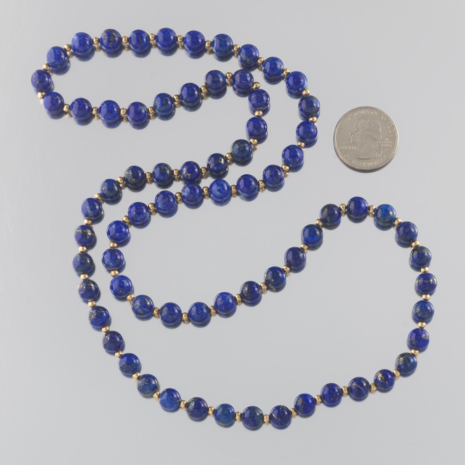 Ladies' Gold and Lapis Lazuli Necklace - Image 2 of 4