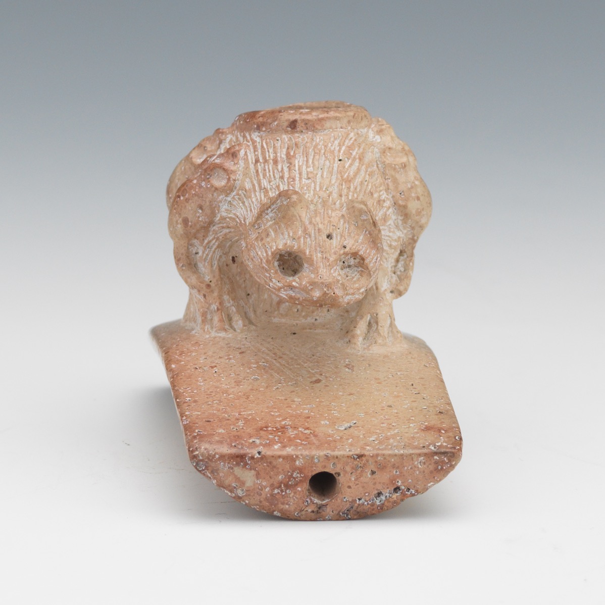 Carved Effigy Pipe of an Opssom - Image 3 of 7