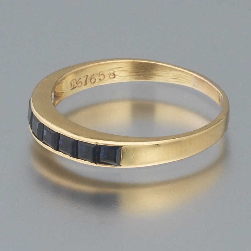 Ladies' Gold and Blue Sapphire Band - Image 3 of 6