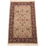 Very Fine Hand Knotted Silk and Wool Isfahan Carpet