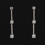 Ladies' Gold and Diamond Pair of Dangle Earrings