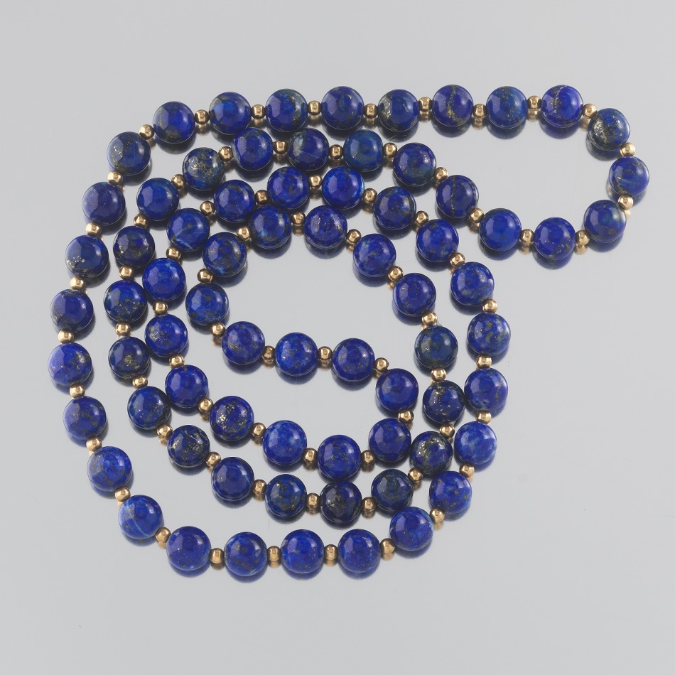 Ladies' Gold and Lapis Lazuli Necklace - Image 3 of 4