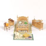 Vintage Doll House Provincial Bedroom