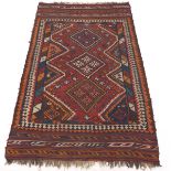 Semi-Antique Hand Knotted Kilim Carpet, ca. 1960â€™s