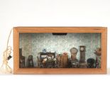 Vintage Doll House Kitchen/Dinning Room with Sitting Area Shadow Box