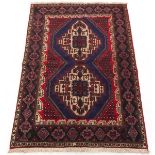 Semi-Antique Fine Hand Knotted Afshar Carpet, ca. 1970's