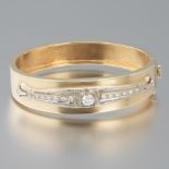 Ladies' Retro Gold and Diamond Bangle