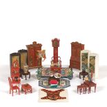 Vintage Doll House Red Chinese Room