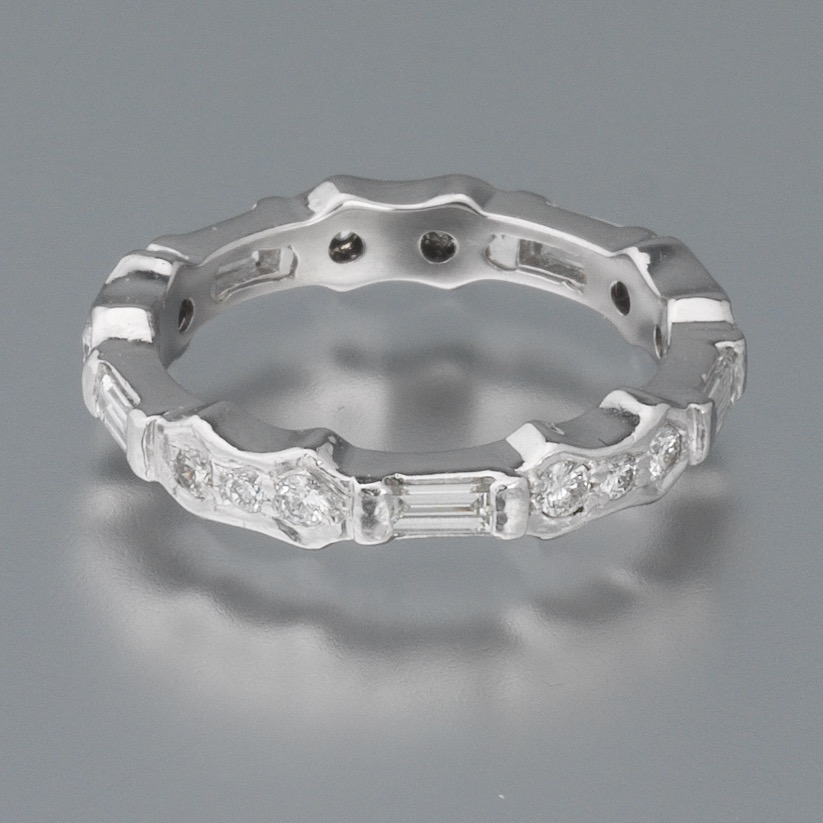 Ladies' Platinum and Diamond Eternity Band - Image 4 of 6