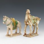 Two Sancai Glazed Pottery Horses