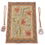 Extremely Fine Hand Knotted French "Fleurs de William" Wall Hanging Tapestry with Tassels