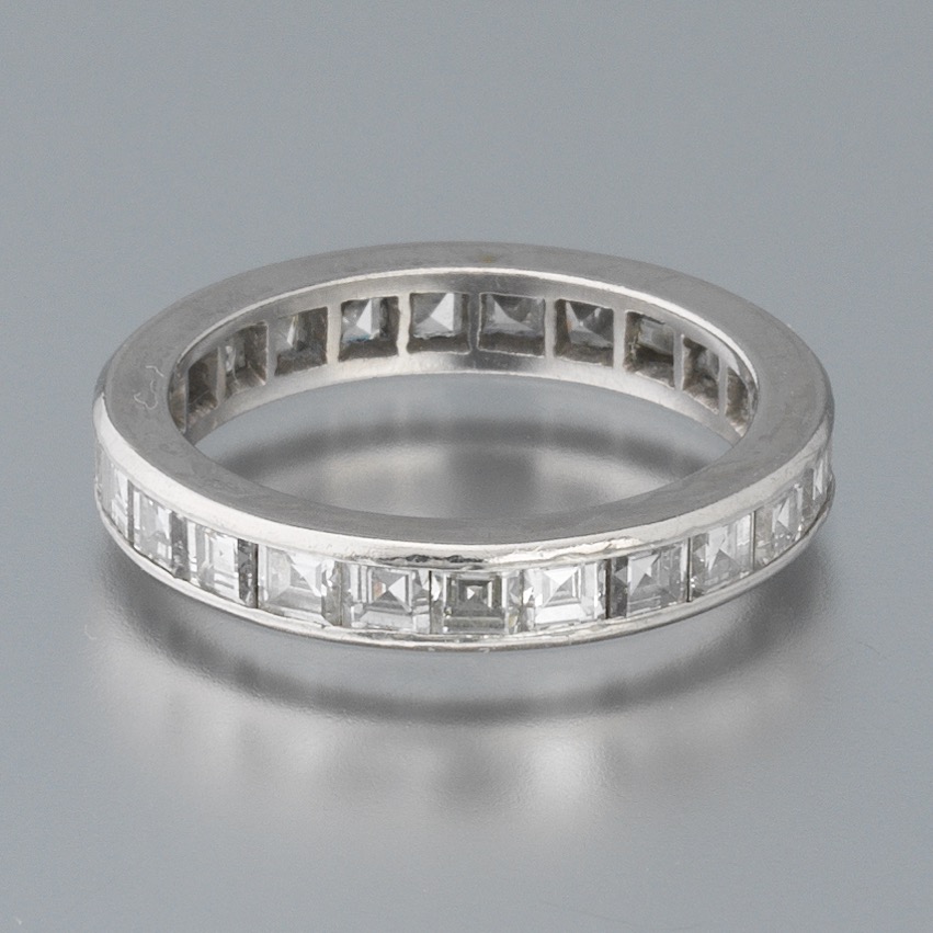 Ladies Platinum Diamond Eternity band - Image 7 of 7