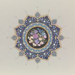 Persian Qajar Style Tazhib Gol-o-Morgh Illumination, by Nahid Dehqan (b. 1987)