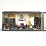 Vintage Doll House Chinoiserie Room Shadow Box