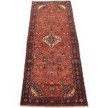 Semi-Antique Hand Knotted Zanjan Runner, ca. 1970's