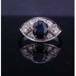 SAPPHIRE AND DIAMOND RING