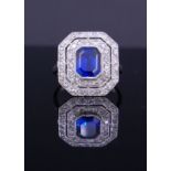 IMPORTANT 2.00 ct. BURMA SAPPHIRE AND DIAMOND DRESS RING