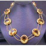 ANTIQUE CITRINE NECKLACE