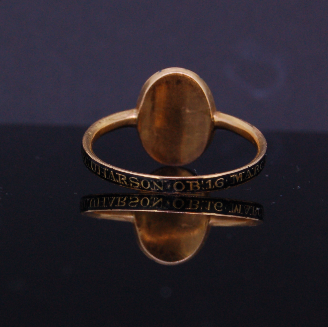 18th CENTURY ENAMEL MOURNING RING - Image 3 of 4