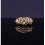 ANTIQUE 3-STONE DIAMOND RING